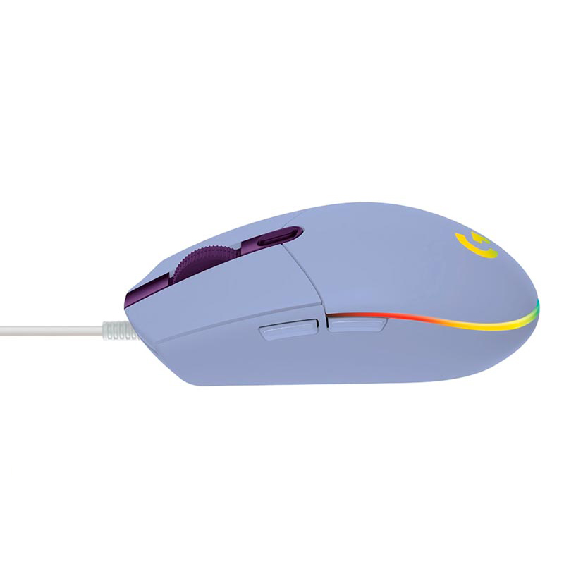 Mouse Logitech Alambrico Gamer G203 Lightsync Usb Lila