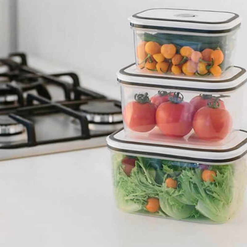 Recipientes Cuadrados  10 unidades  Plástico con Tapa Electrolux