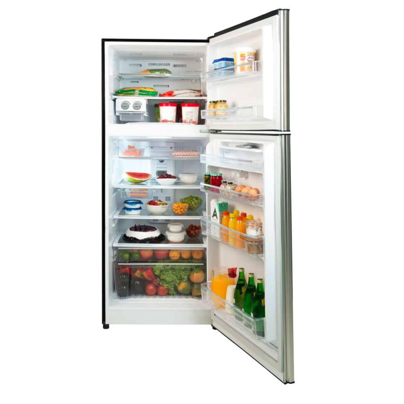 Refrigeradora de 470 Litros CR568B No Frost Gris Con Acrílico Digital Challenger