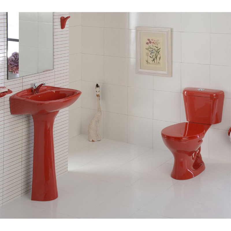 Inodoro Milán Estándar Rojo Simple Descarga
