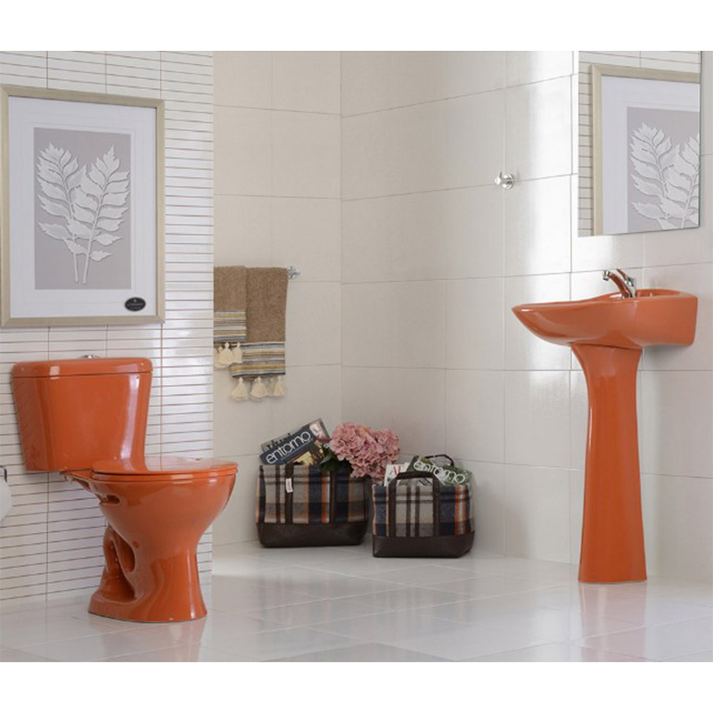 Inodoro Milán Estándar Naranja Simple Descarga