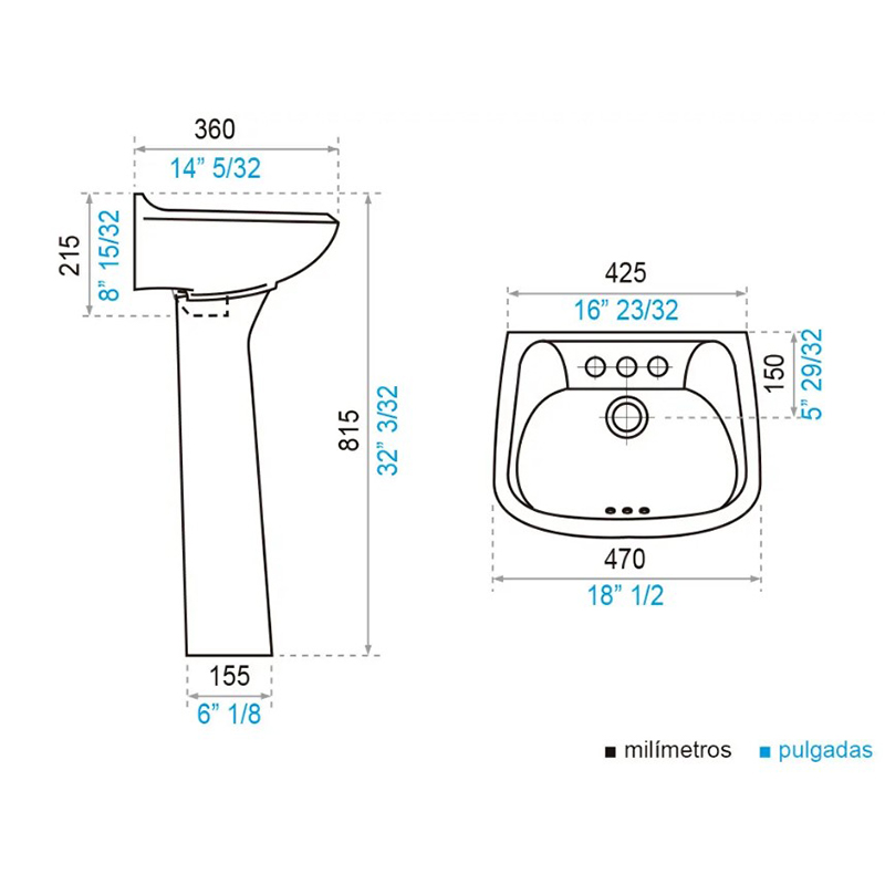 Lavabo Ferrara Blanco Rojo con Pedestal