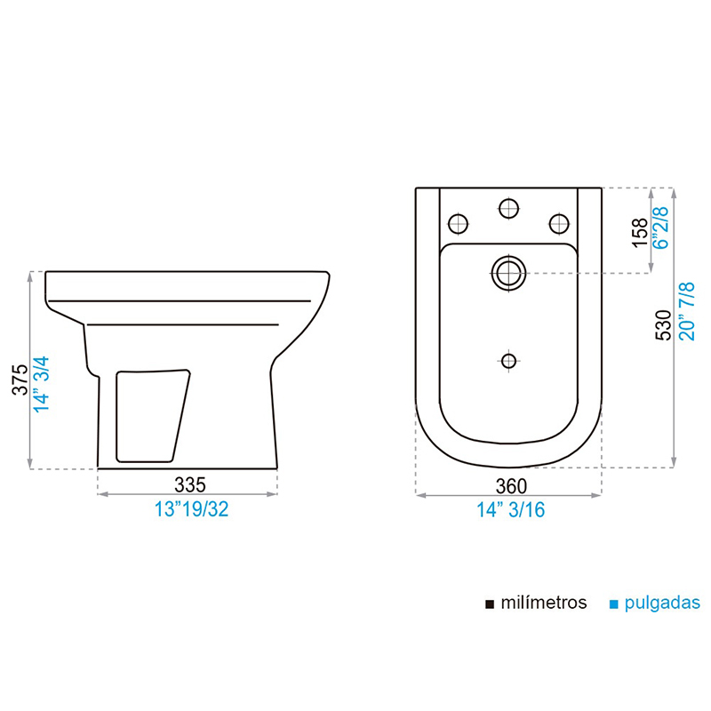 Bidet Bari Blanco
