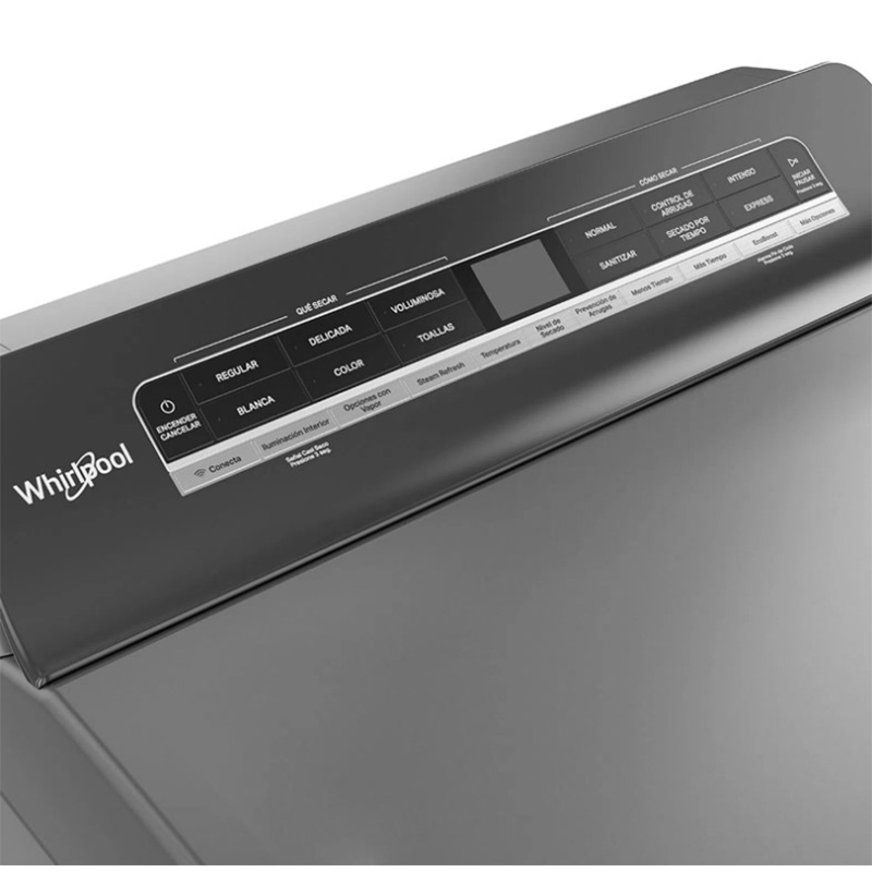 Secadora a Gas Wifi Connected  28 Kg Silver Whirlpool