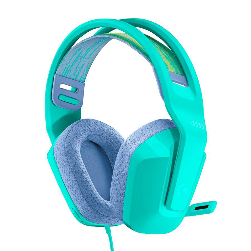 Audífono + Micrófono Logitech Alambrico Gamer G335 - 3.5mm Menta 