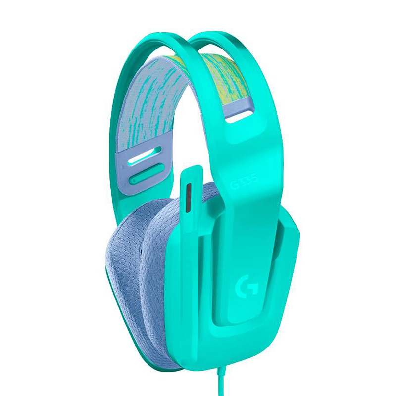 Audífono + Micrófono Logitech Alambrico Gamer G335 - 3.5mm Menta 
