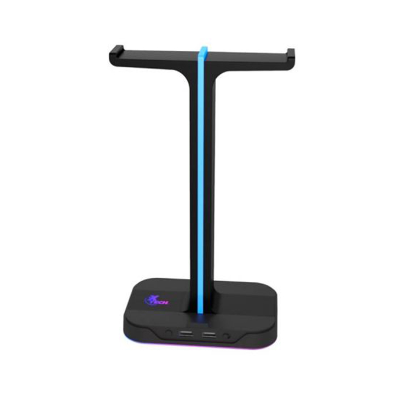 SOPORTE PARA AUDIFONOS XTECH INCLUYE 2 PUERTOS USB - RGB