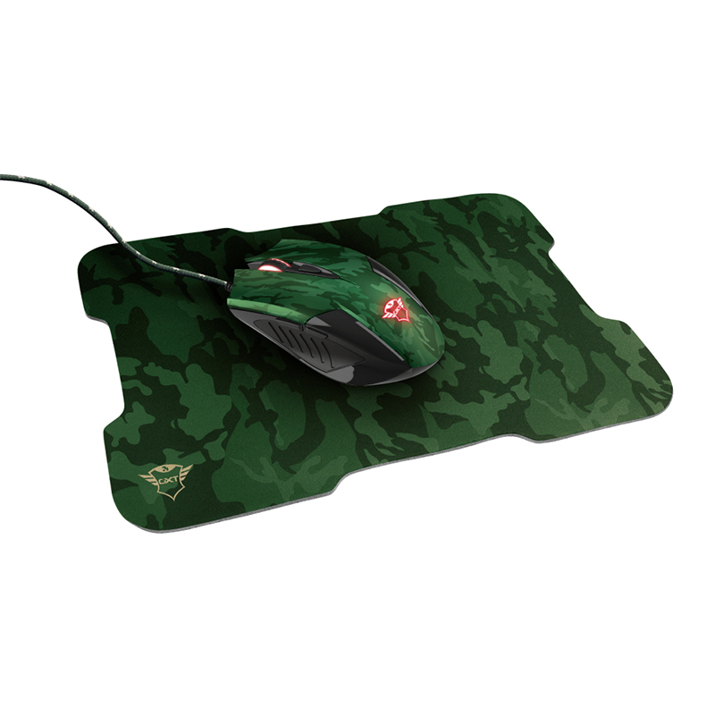 COMBO GAMING TRUST 23611 / RIXA / MOUSE 6 BOTONES (800-3200DPI) & PAD MOUSE 22 X 30CM / CAMUFLAJE