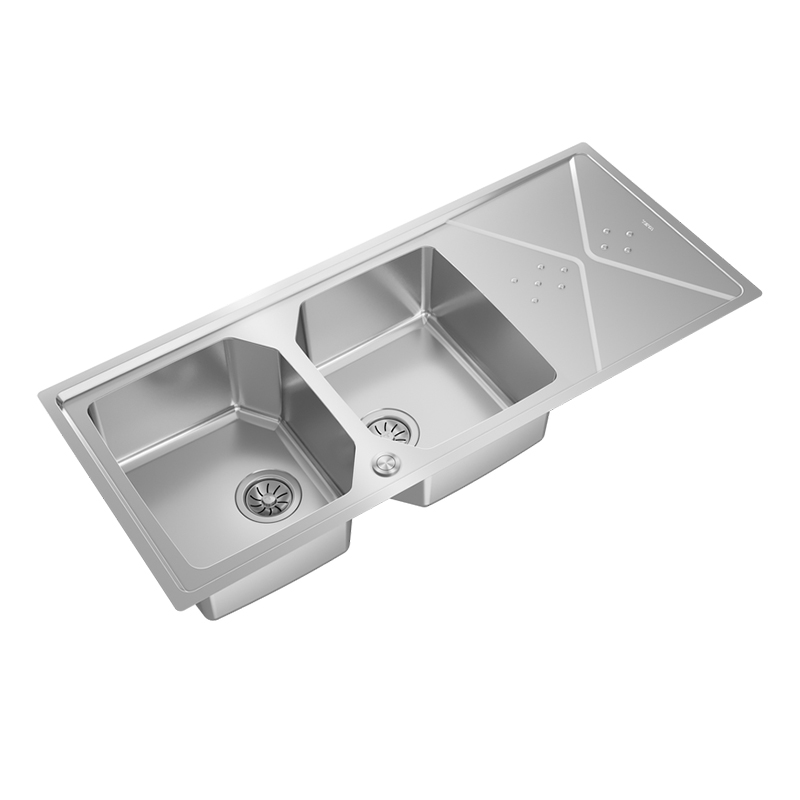 Lavadero BROOKLYN 80 M-XP 2 Cubetas y 1 Escurridor Reversible 116x50cm Teka