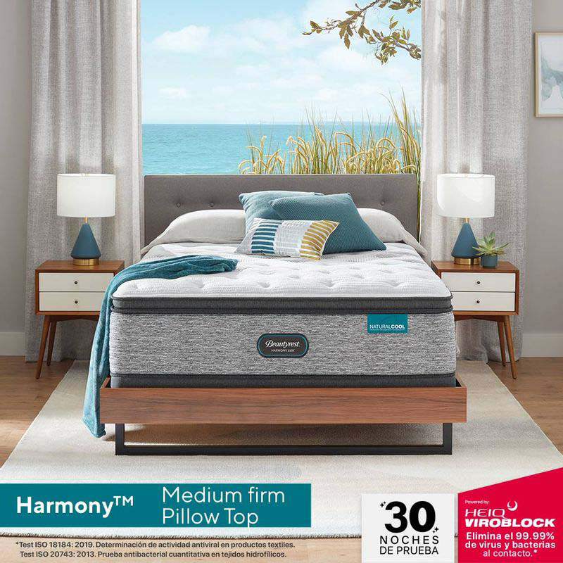 Colchón Beautyrest Harmony Medium Firm Pillow Top Twin 100x200cm