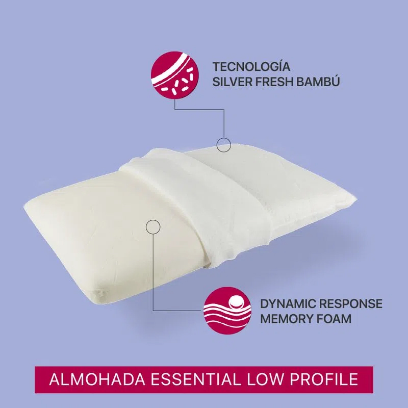 Almohada Beautyrest Essential Low Profile 60x40x11cm