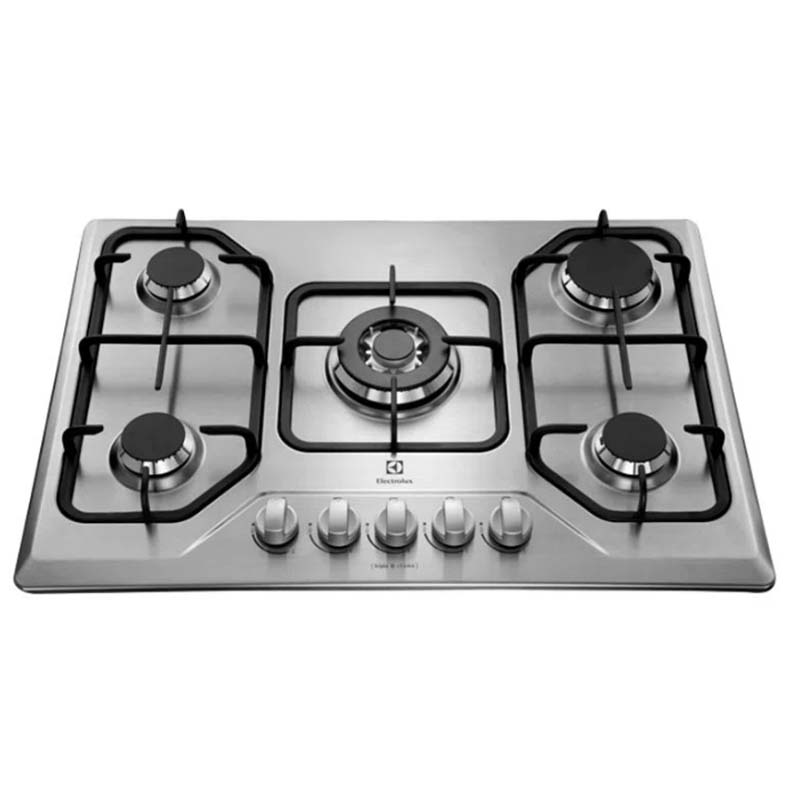 Cocina a Gas con 4 Quemadores + 1 Triple Llama de Acero Inoxidable de 75x52cm Electrolux