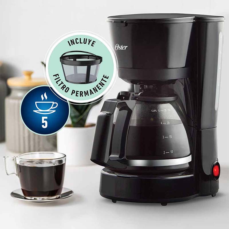 Cafetera 5 Tazas Filtro Permanente Oster