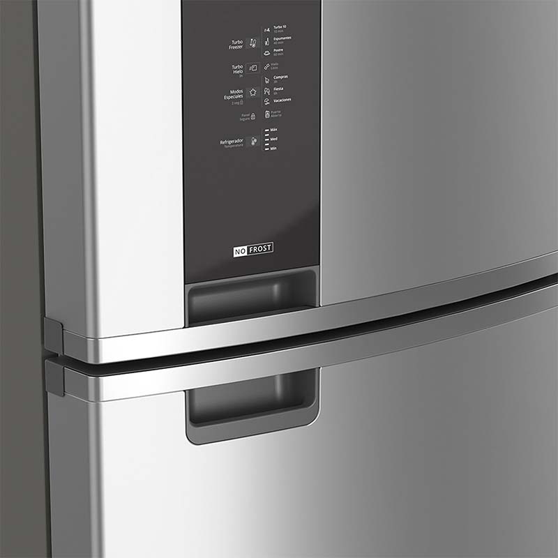 Refrigerador 492 Litros Top Mount Xpert Inverter Acero Inoxidable Antifingerprint Whirlpool