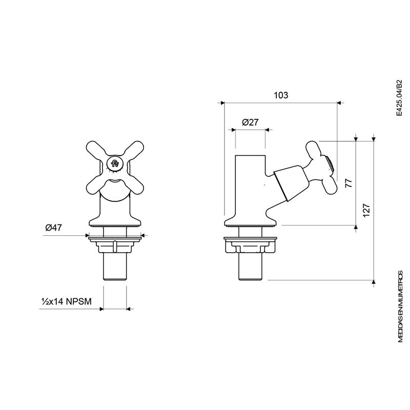 Grifería para Cocina para Mesón para Mangueras Colorflex – NEW PORT E425.04/B2 FV