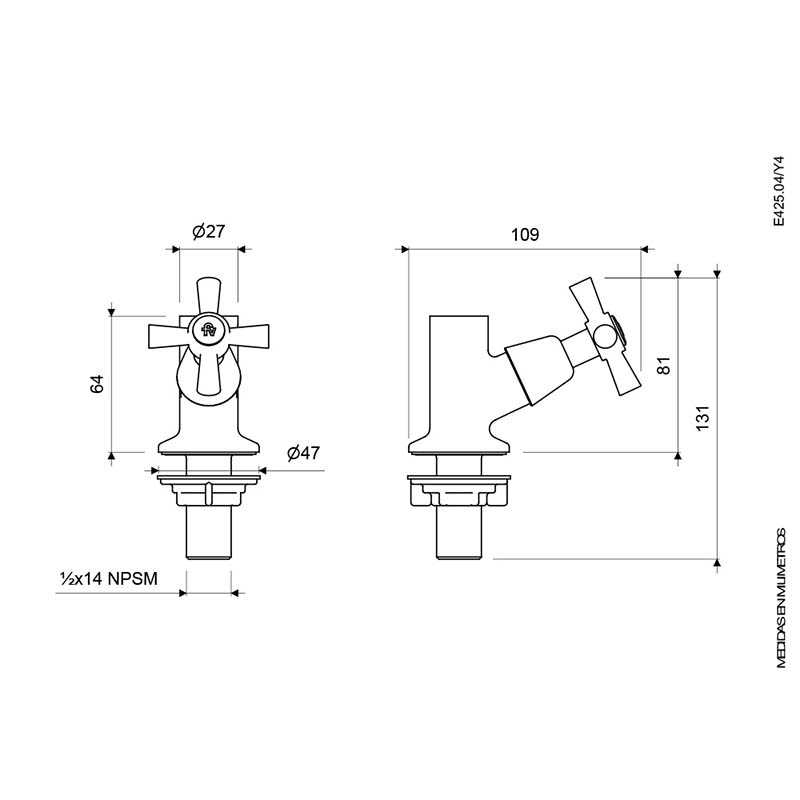 Grifería para Cocina para Mesón para Pico Colorflex –  E425.04/Y4 FV