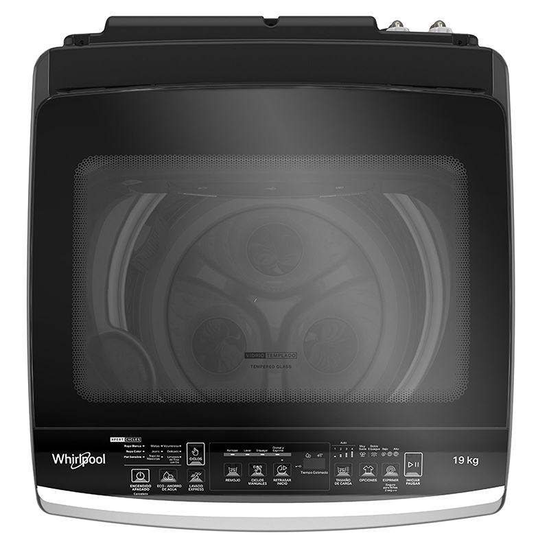 Lavadora de Carga Superior 19kg Gris Whirlpool