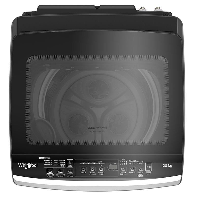 Lavadora de Carga Superior 20kg Gris Whirlpool