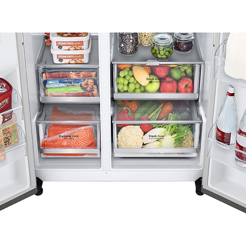 Refrigerador Side by Side de 672 Litros LS66SXNC con Dispensador LG
