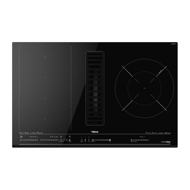 Cocina de  Inducción FullFlex con Campana Integrada y Zona Paellera Incluye Ollas y Kit de Ducto Teka