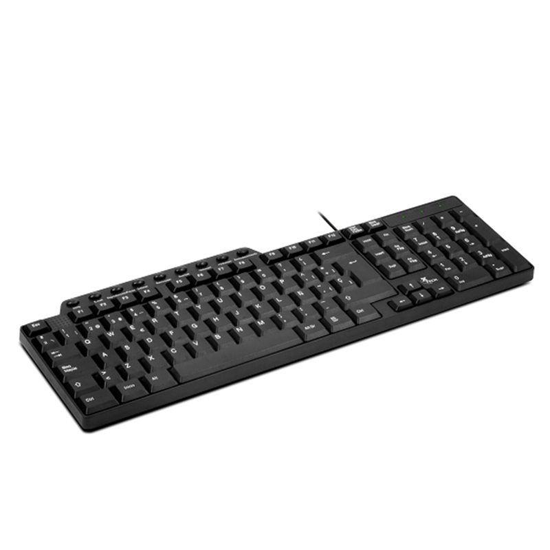 TECLADO XTECH ALAMBRICO USB NEGRO MULTIMEDIA KEYS