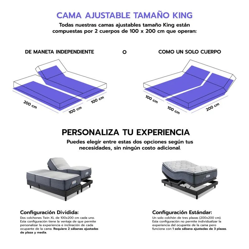 Base Ajustable (100x200cm)x2 King Advanced Motion II Simmons