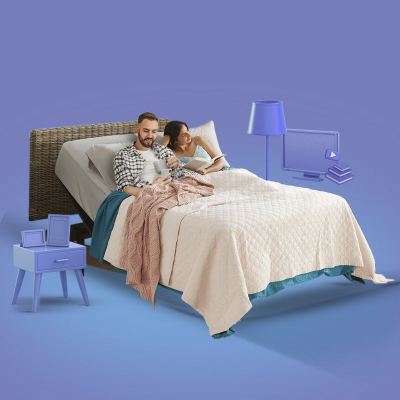 Cama Ajustable Beautyrest Motion Air Full + Colchón Gratis Harmony Medium Firm Pillow Top Simmons