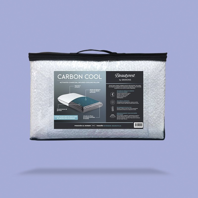 Almohada Carbón Cool Estándar 60x40x14cm  Simmons