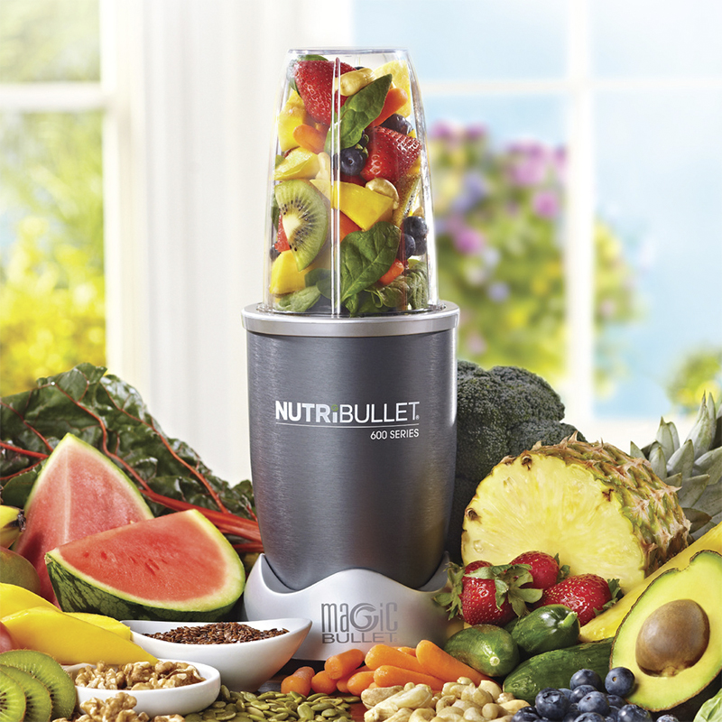Licuadora Nutribullet 8pcs 600w Jarra Plástico Color Gris