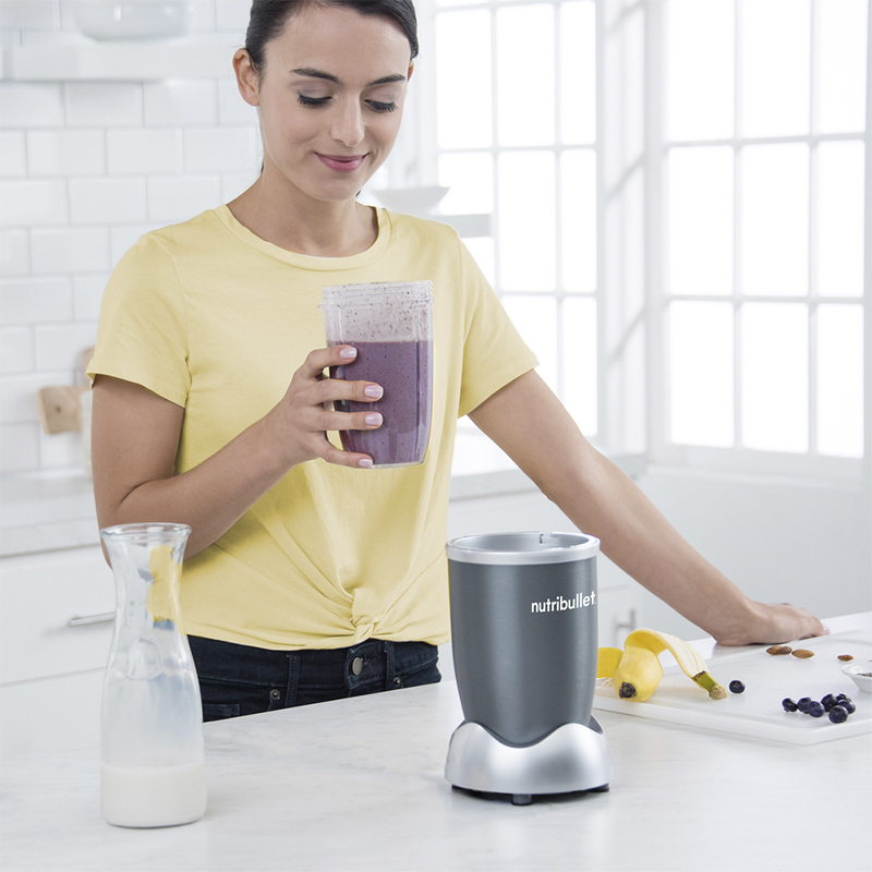 Licuadora Nutribullet 8pcs 600w Jarra Plástico Color Gris
