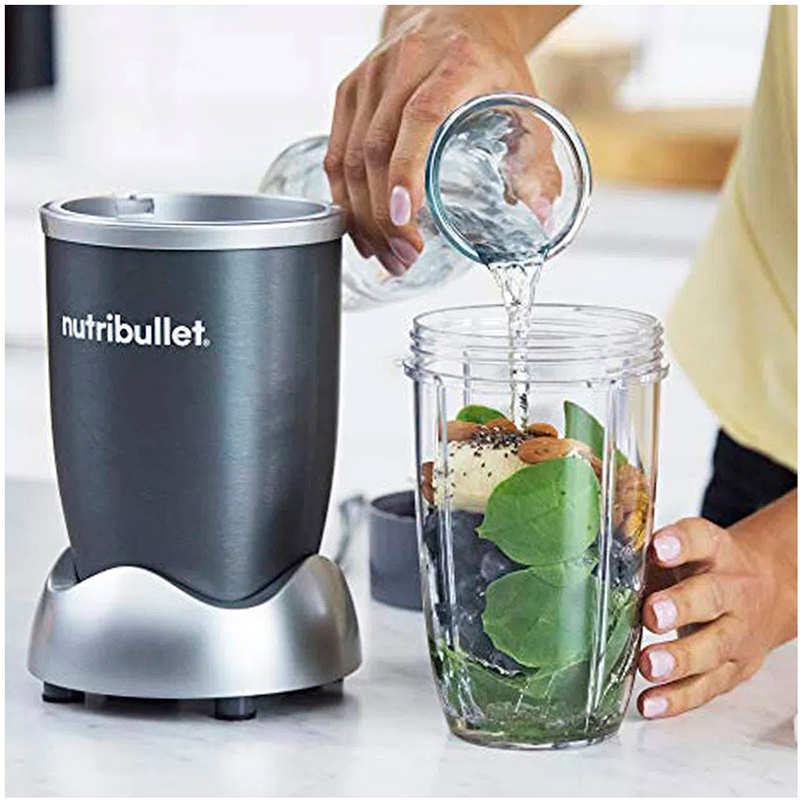 Licuadora Nutribullet 8pcs 600w Jarra Plástico Color Gris