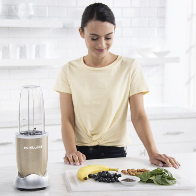 Licuadora Nutribullet 8pcs 900w Jarra Plástico Color Champagne