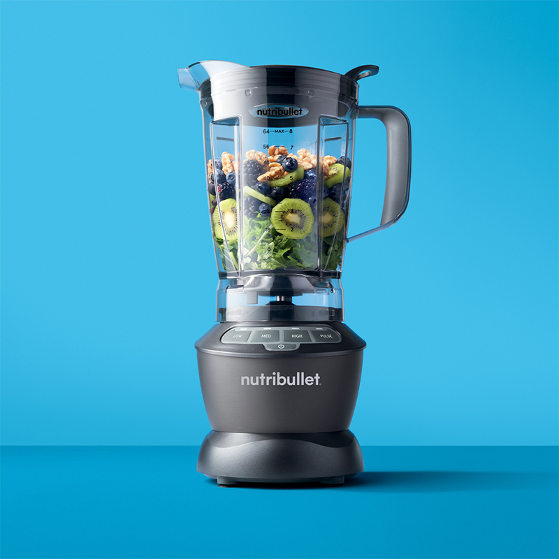 Licuadora Nutribullet 10pcs 4 Velocidades 1200w Jarra Plástico 1.8lts Color Gris