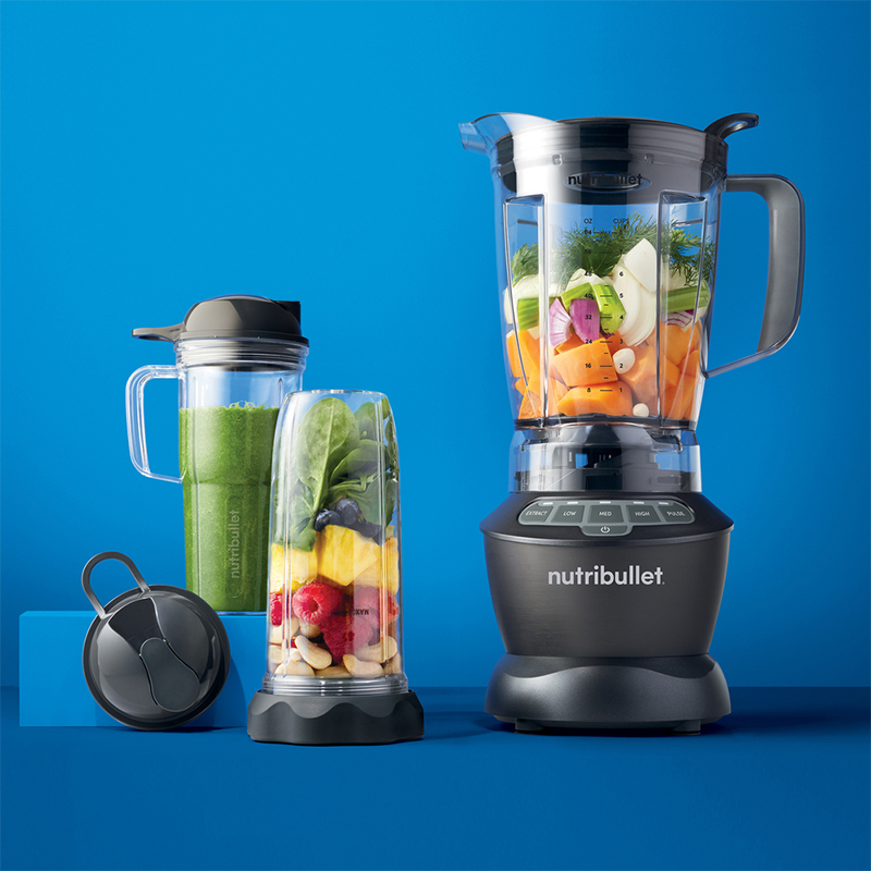 Licuadora Nutribullet 10pcs 4 Velocidades 1200w Jarra Plástico 1.8lts Color Gris