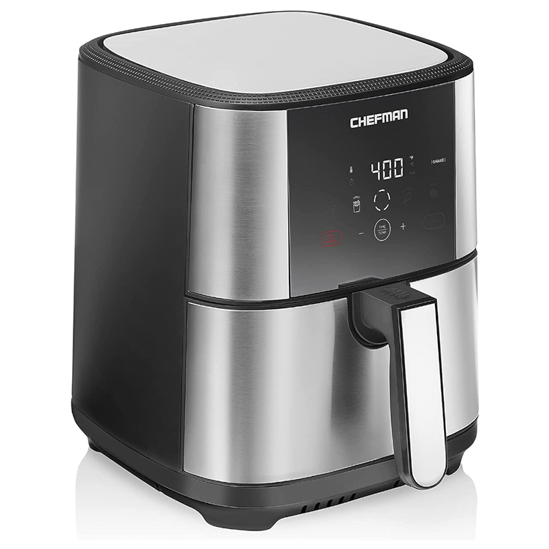 Freidora de Aire 5lts Turbo Pantalla Touch 1500w Acero Inoxidable Chefman