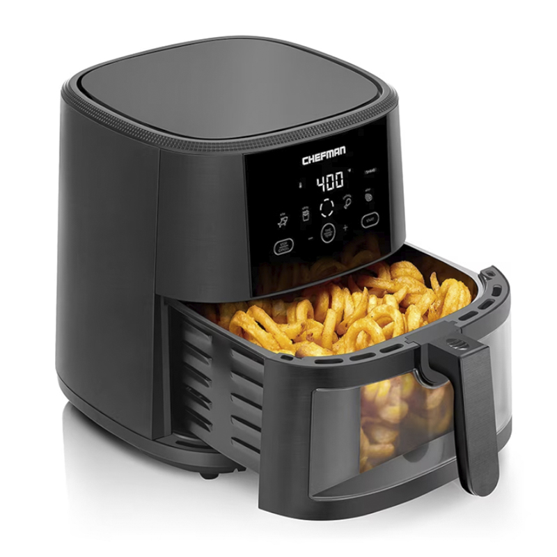 Freidora de Aire 7.6lts Pantalla Touch 1300w Con Visualización Negro Chefman