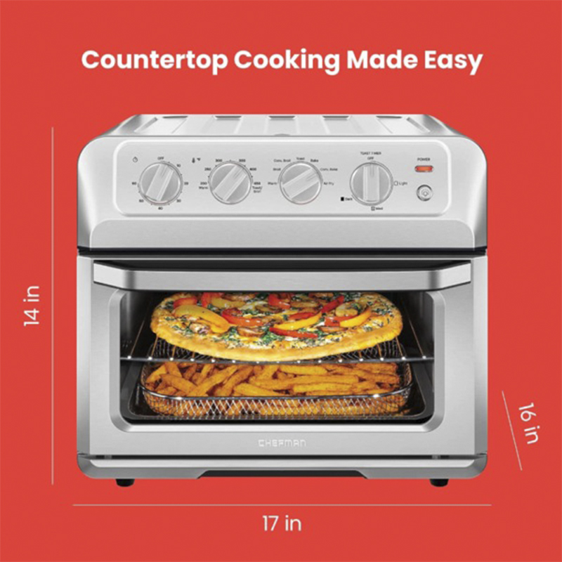 Horno Tostador Airfryer 20lts 7en1 Acero Inoxidable Chefman 