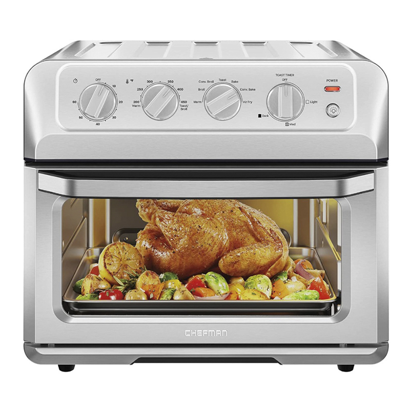 Horno Tostador Airfryer 20lts 7en1 Acero Inoxidable Chefman 