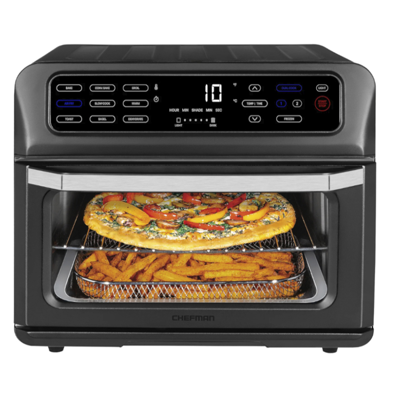 Horno Tostador Airfryer 9 en 1  20lts Pantalla Touch 1800w Acero Inoxidable  Negro Chefman