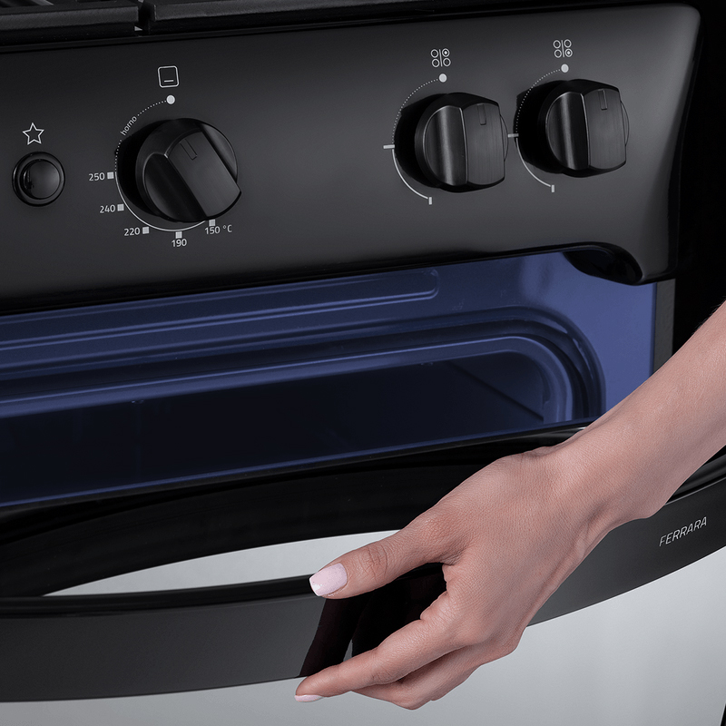 Cocina a GAs Ferrara Zafiro 242 Negra Indurama