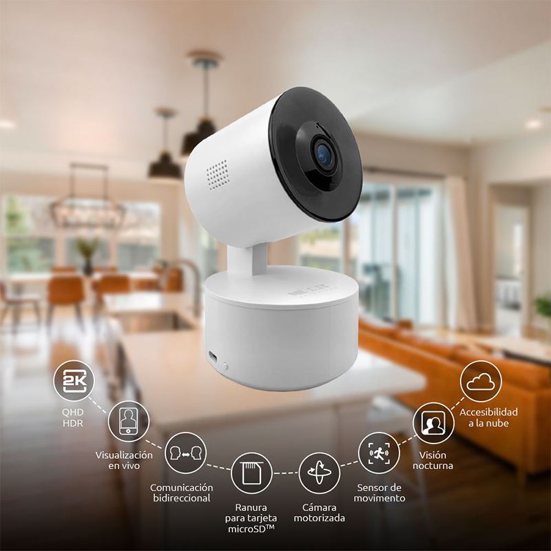 CAMARA SMART WIFI NEXXT HD 355° 2K INTERIOR