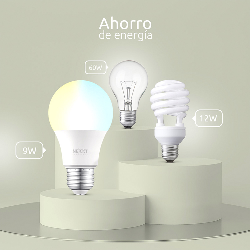 Foco Bombillo Smart Wf Nexxt A19 Blanco Cálido 
