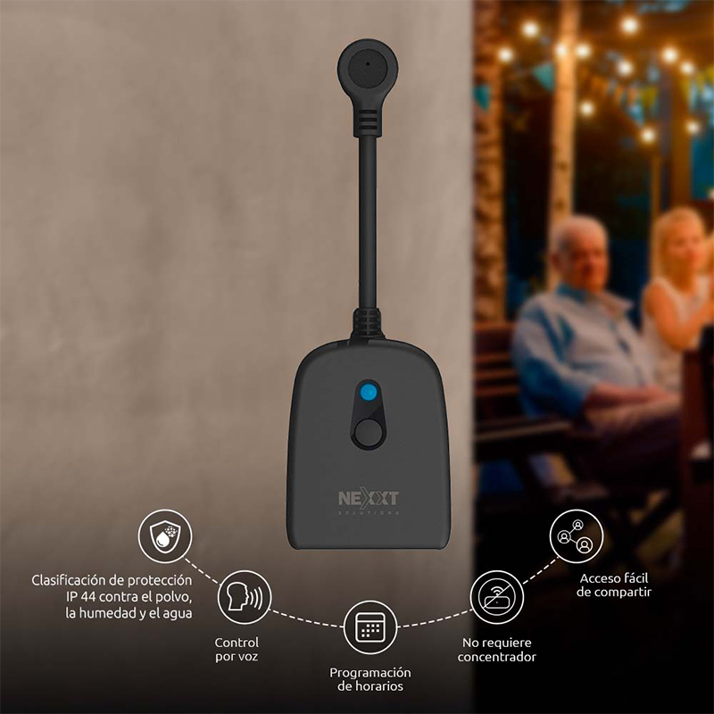 MULTITOMA SMART WIFI NEXXT CON 2 TOMACORRIENTES PARA EXTERIORES