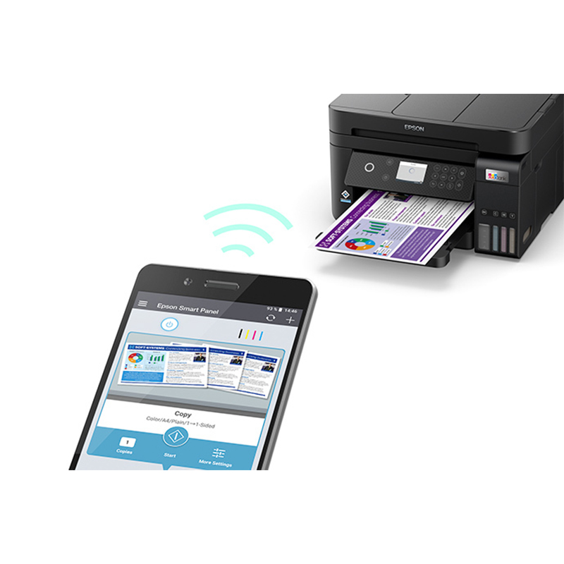 IMPRESORA MULTIFUNCIONAL EPSON L6270 WIFI DUPLEX 33 PPM NEGRO 20 PPM COLOR