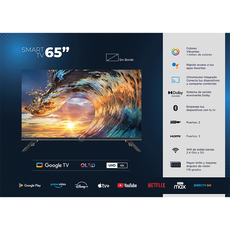 Televisor Google TV 65TMKQLED Motorola
