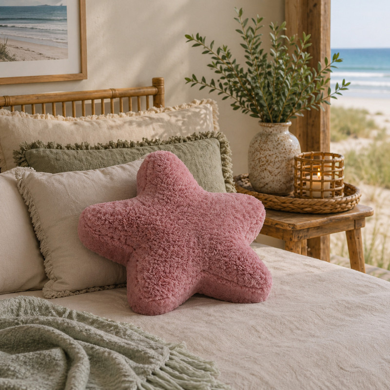 Cojín  Estrella Palo de Rosa 40cm