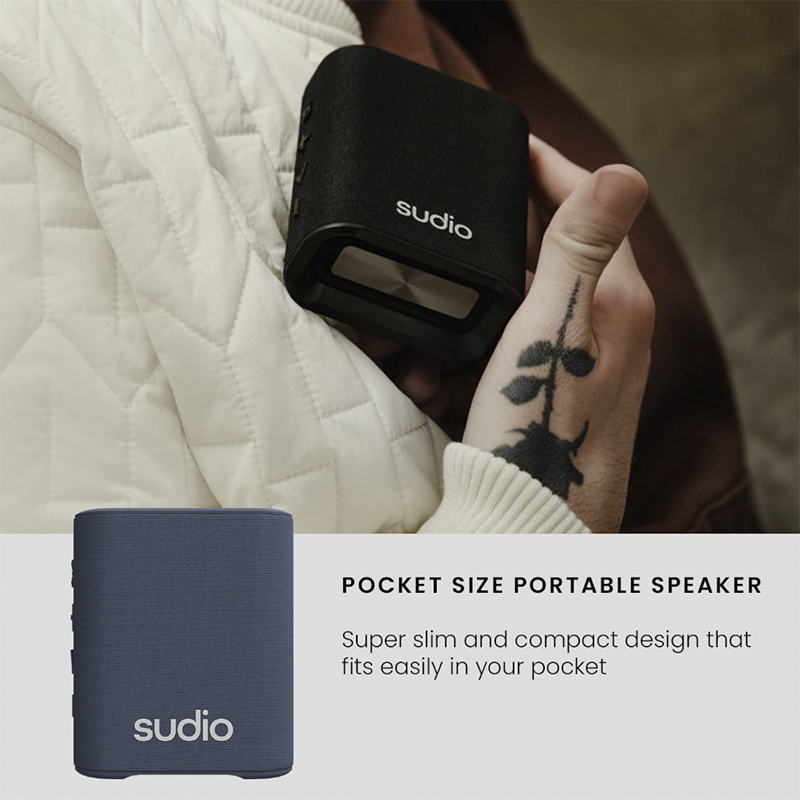 Parlante Sudio S2 Inalambrico BT 100mts USB Azul