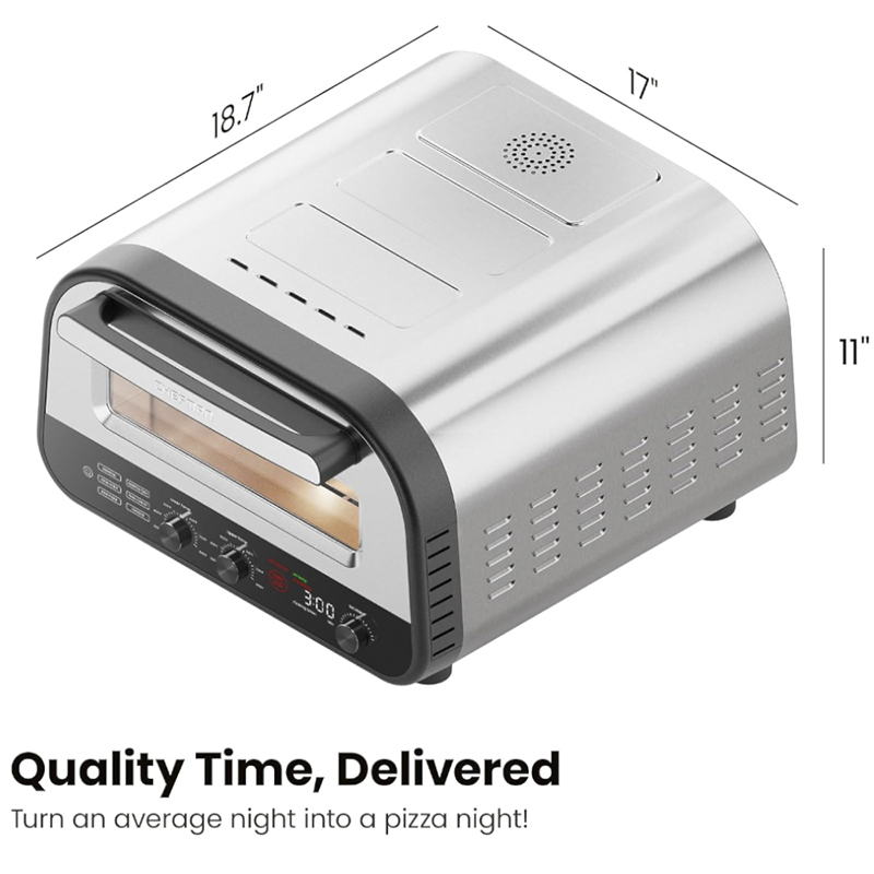 Horno para Pizza Artesanal 12 Pulgadas  RJ25PO12SS Chefman