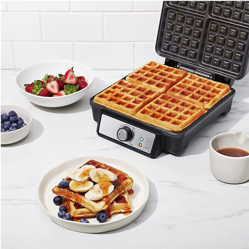 Waflera Estilo Belga 700w 4 Secciones Antiadherente CHEFMAN