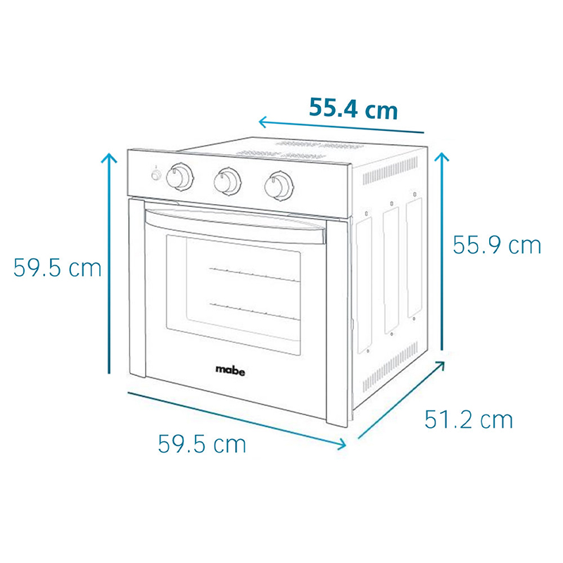 Horno Empotrable Eléctrico 3 Perillas HM6031EZAI0 Mabe